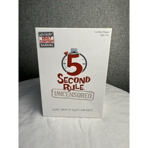 5 Second Rule Uncensored Play Monster Game  Adult Party Group Game Card Game